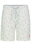 L�ssige Badeshorts Tropisches Blattmuster Kordelzug