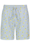L�ssige Badeshorts Tropisches Blattmuster Kordelzug