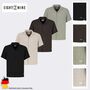 Bequemes Kurzarmshirt V-Ausschnitt Unifarben Casual
