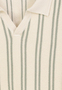 Kurzarmshirt V-Ausschnitt Gestreift Elastischer Bund