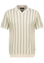 Kurzarmshirt V-Ausschnitt Gestreift Elastischer Bund