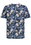 Kurzarmshirt Rundhalsausschnitt Floralem Print Basic