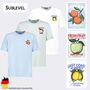 Kurzarmshirt Rundhalsausschnitt Foto Print Stilvoll
