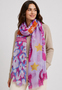 Leichter Strickschal Fransen Damen Accessoires Tigermotiv