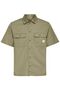 Stylisches Kurzarmshirt Kentkragen Knopfleiste Rundhals