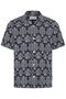 Bequemes Kurzarmshirt Knopfleiste Ornamentmuster Modisch