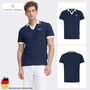 Modernes Poloshirt Polokragen V-Ausschnitt Einfarbig