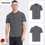 Bequemes Kurzarmshirt Knopfleiste Einfarbig Polokragen