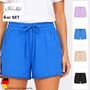 Bequeme Stoffshorts 4-er Pack Eingrifftaschen Regular Fit
