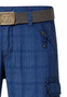 Loose Fit Shorts G�rtel Cargo Style Wadenlang Kariert 