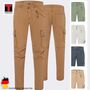 Cargo Hose Gerade Passform Zip-Fly Kn�chellang Cargotaschen 