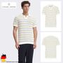 Gestreiftes Poloshirt V-Ausschnitt Polokragen Modisch