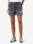 Denimshorts Mid Waist Denim Sommer Rei�verschluss Casual