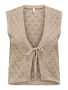 �rmelloses Cardigan Einfarbig V-Ausschnitt Bindeband