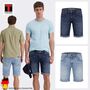 Jeansshorts Slim Fit umgeschlagener Saum Rei�verschluss