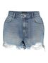 Denimshorts Rei�verschluss Hohe Taille Unifarben Stilvoll