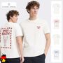 Kurzarm T-Shirt Rundhalsausschnitt Print Gerade Geschnitten