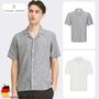 Bequemes Kurzarmshirt Knopfleiste Einfarbig V-Ausschnitt