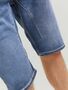 Jack & Jones Jeansshorts Verdeckter Zip-Fly Eingrifftaschen Unifarben