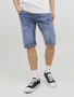 Jack & Jones Jeansshorts Verdeckter Zip-Fly Eingrifftaschen Unifarben