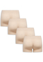 4er St�ck Pack Nahtlose Mini Shorts Elastischer Bund