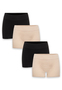 4er St�ck Pack Nahtlose Mini Shorts Elastischer Bund
