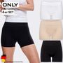 4er St�ck Pack Nahtlose Mini Shorts Elastischer Bund