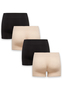 4er St�ck Pack Nahtlose Mini Shorts Elastischer Bund