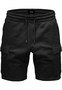 Sweat Bermuda Shorts mit elastischem Bund und Cargotaschen