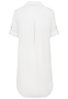 Kurzarmkleid Krempel�rmel Einfarbig Knopfleiste Modern