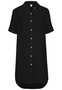 Kurzarmkleid Krempel�rmel Einfarbig Knopfleiste Modern