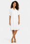 Kurzarmkleid Krempel�rmel Einfarbig Knopfleiste Modern