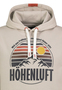 Stylischer Hoodie Motivprint K�ngurutasche Rippb�ndchen