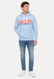Langarm Kapuzenpullover Spruchprint Eingrifftasche