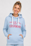 Sweat Hoodie Kapuze Spruchdruck Kordelzug Langarm