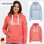 Sweat Hoodie Kapuze Spruchdruck Kordelzug Langarm