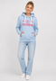 Sweat Hoodie Kapuze Spruchdruck Kordelzug Langarm