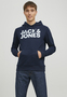 Jack & Jones Sweat Hoodie Bedruckt Kordelzug Rippb�ndchen Modisch