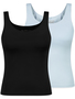 �rmelloses Top Rundhalsausschnitt 2er-Set Regular Fit