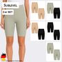 Unifarbene Shorts 2er-Set Elastischer Bund K�rperbetont