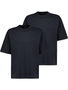 Kurzarm T-Shirt Rundhalsausschnitt 2er-Set Unifarben 