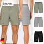 Einfarbige Shorts Eingrifftaschen Elastischer Bund