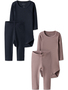 Langarm Body 2er-Set Druckkn�pfen Rundhalsausschnitt