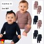 Langarm Body 2er-Set Druckkn�pfen Rundhalsausschnitt