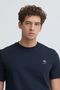 Kurzarm T-Shirt Stickerei Rundhalsausschnitt Regular Fit
