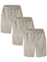 L�ssige Shorts Seitentaschen 3er-Set Elastischer Bund 