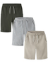 L�ssige Shorts Seitentaschen 3er-Set Elastischer Bund 