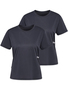 Einfarbiges Trainingsshirt 2er-Set Rundhals Kurzarm