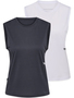 �rmelloses Workout Tanktop 2er-Set Rundhalsausschnitt