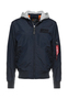 Stillvolle Bomberjacke Rei�verschluss Rippb�ndchen Kapuze